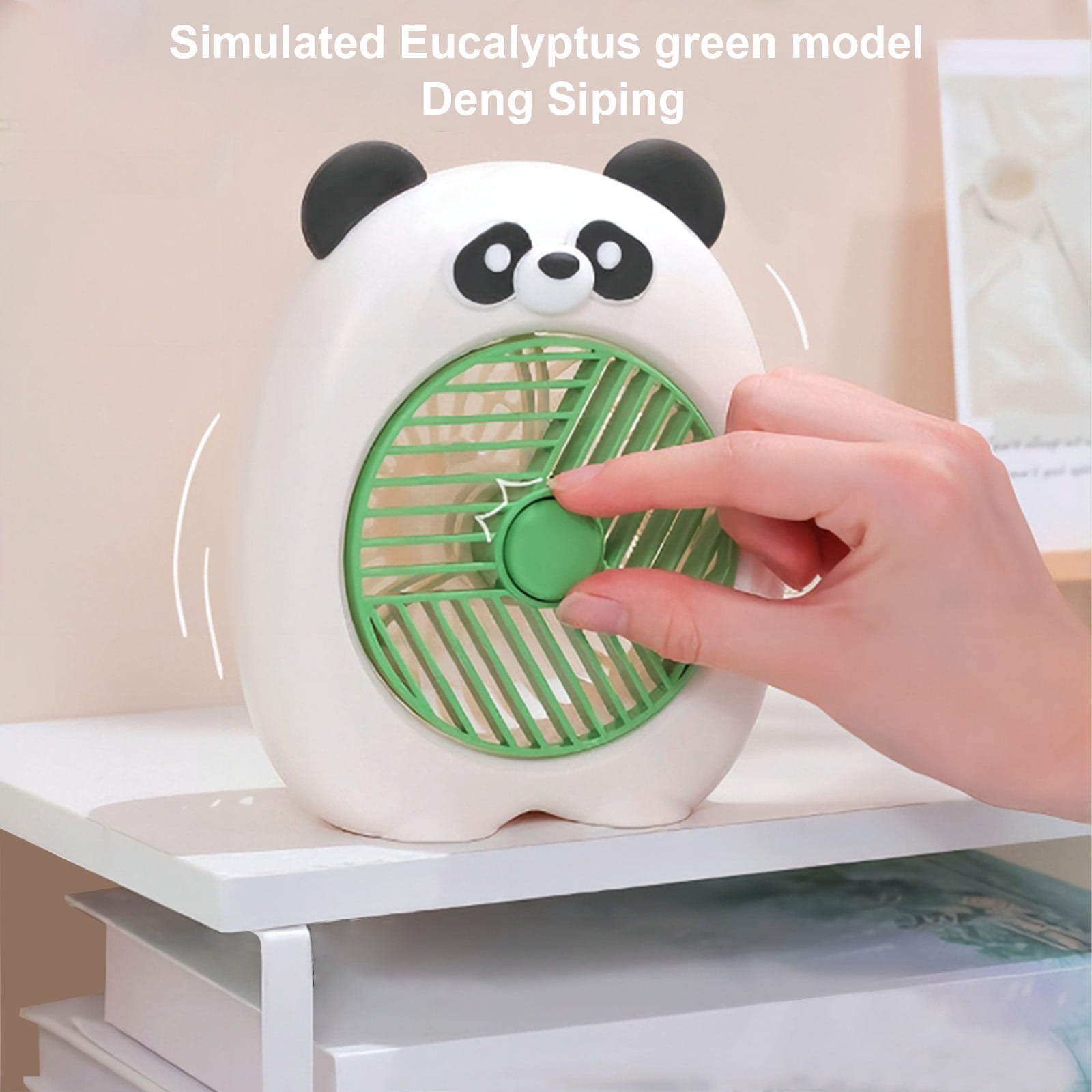 Moe Pie USB-Powered Mini Desktop Fan; Quiet, Mute Operation with 3 Speed Settings and 360 Degree Coverage for Office and Personal Use
