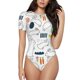 thumbnail image 1 of Fotbe Easter Rabbit Body de Mujer con Cuello Redondo y Mangas Cortas, Sin Mangas Ajustado, Suave, Cómodo y Básico-Medium, 1 of 7