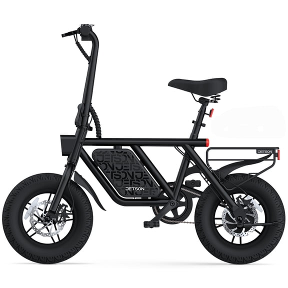 Jetson Atlas Pro Fat Tire Electric Bike with 14" Tires and 15.5 MPH Top Speed, Black
