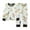White, variant on MUXiin Boys Pajama Sets Size 7 2-Piece Boys Girls Pajamas Long Sleeve Sleepwear Trendy Cartoon Graphic PJs Set Comfy Big Kid