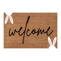 LAMIRO Home Seasonal Spring Easter Holiday Floor Mat Coir Mat Outdoor Front Door Mats Door Mat Outdoor Entrance Funny Welcome Mats Outdoor Mat for Home Indoor Farmhouse Funny Kitchen Mats,16x24"