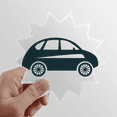 thumbnail image 1 of Geometric Classic Cars Green Outline Sun Vinyl Sticker Luggage Graffiti Flower Decal, 1 of 3