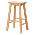 thumbnail image 4 of Arman 29" Solid Wood Saddle Seat Bar Stool (Set of 2) in Oak, 4 of 7