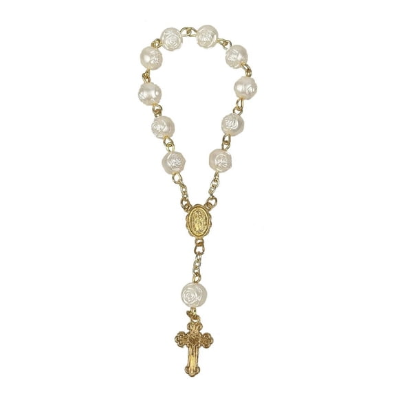 ZPAQI Acrylic Finger Rosaries Baptism Rosary Small Rosary with Cross Party Favor