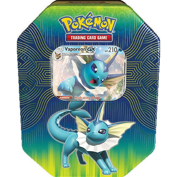Pokemon Elemental Power Tin- Vaporeon- GX- 1 Foil Card | Evolutions of Eevee