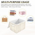 thumbnail image 6 of Yayeee Collapsible Cube Storage Bin with Lid Fabric Closet Decorative Basket with Handles, Beige Abstract Pattern, 6 of 7