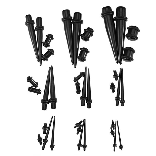 36pcs Ear Expander, 8 Colors 36pcs 2pcs Acrylic Tapers Ear Gauges Expander Set Flesh Tunnels Ear Gauges Stretching Expanding Kit Acrylic Tapers and Plugs Ear Stretching Kit