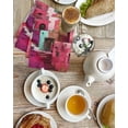 thumbnail image 4 of Abstract Red Kitchen Dish Towels for Drying Dishes Set of 4, Painting Buildings Geometric Color Block Waffle Weave Microfiber Hand Tea Bathroom Towels Quick Dry & Absorbent Towel 15.7x23.6, 4 of 7