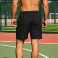 thumbnail image 4 of EOYWHK Mens Gym Shorts with Pockets with Pockets Elastic Waist Workout Shorts for Men Soft Lightweight Breathable for Running Jogging Black, Size L, 4 of 9