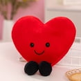 thumbnail image 4 of Valentine's Day Plush Heart Cute Stuffed Toy Soft Doll Throw Pillows Home Decor Kids Birthday Gift, 4 of 7