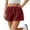 Wine, variant on zbxnLI Women's Lounge Shorts Cotton Linen Drawstring Elastic Waist Wide Leg Casual Summer Beach Shorts