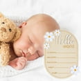 thumbnail image 5 of 1 Wooden Bulletin Board - " World" Wooden Birth Announcement Customizable Baby Name Sign Newborn Keepsake Plaque - Hangs - Household Pendant, 5 of 7