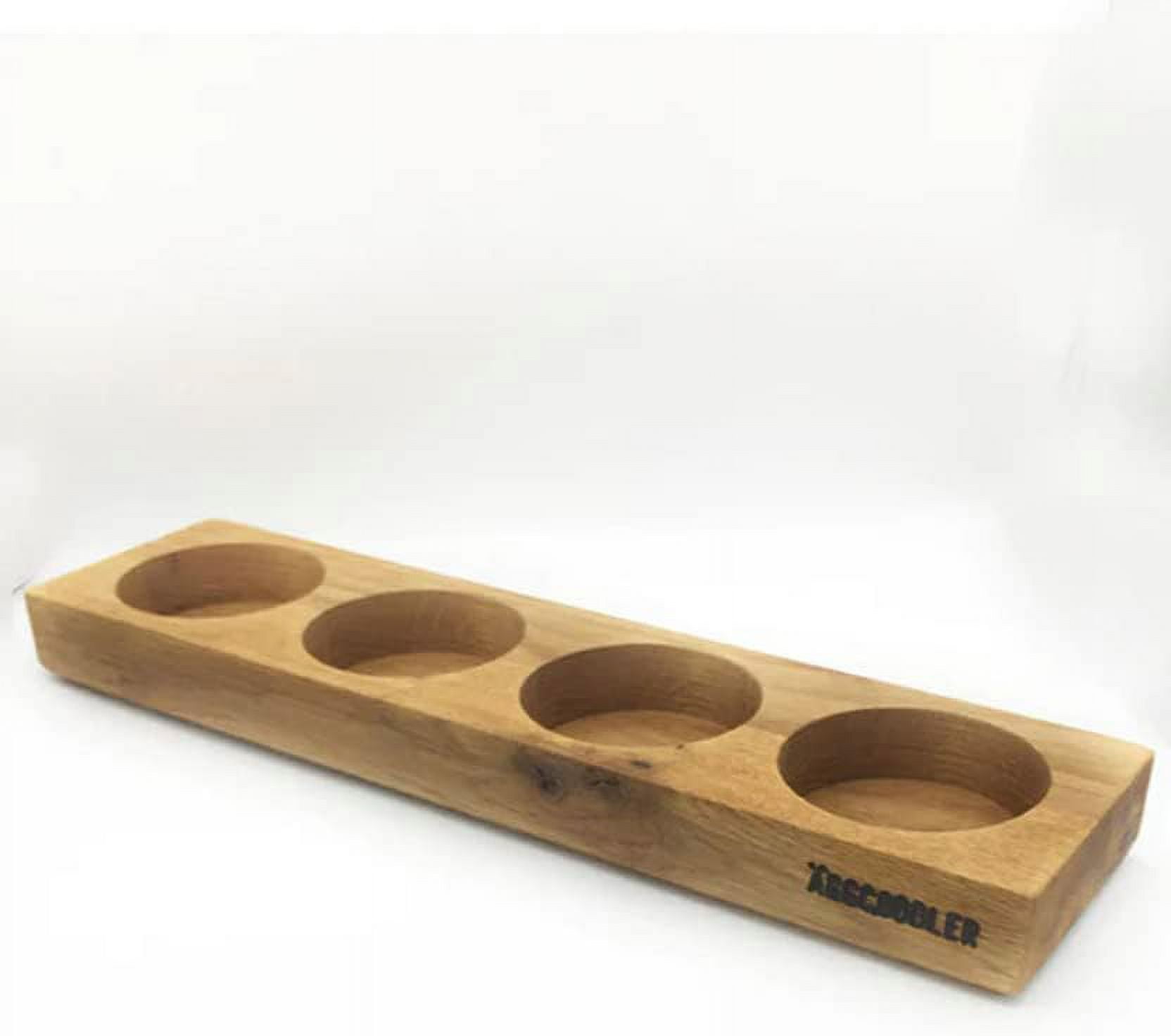 AggCoddler - Scandinavian Porcelain 4-Piece Egg Coddler with Serving Tray Set- Minimalist Design Egg Poacher Cooker for Quick and Easy Breakfast or Elegant Display - Small Julia