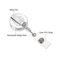 thumbnail image 4 of Uxcell Retractable Round Badge Holder Reel with Clip and Strap Clear White 10 Pack, 4 of 5