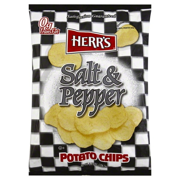 Herr's Salt & Pepper Potato Chips, 3.75 Oz.