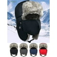 thumbnail image 6 of BadPiggies Windproof Trapper Hat Warm Winter Hats Trooper Hunting Cap with Ear Flaps Ski Mask for Women & Men (Gray), 6 of 7