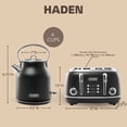 thumbnail image 5 of Haden Heritage 4 Slice Wide Toaster & Electric Water Kettle, Black & Chrome, 5 of 11
