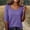 Dark Purple, variant on Womens Blouses Short Sleeve Thread Neck T Loose Fit Casual Lightweight Work Yellow Shirts for Women