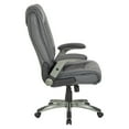 thumbnail image 5 of Executive Bonded Leather Chair in Charcoal Gray with Titanium Coated Flip Arms, 5 of 10