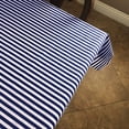 thumbnail image 3 of Cotton Tablecloth Stripes Print / Half Inch Wide Stripe Navy, 3 of 4