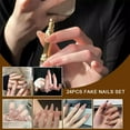 thumbnail image 3 of 24-Piece Reusable Fake Nails Set High-Quality Press-On Manicure For Parties And Daily Wear, 3 of 7