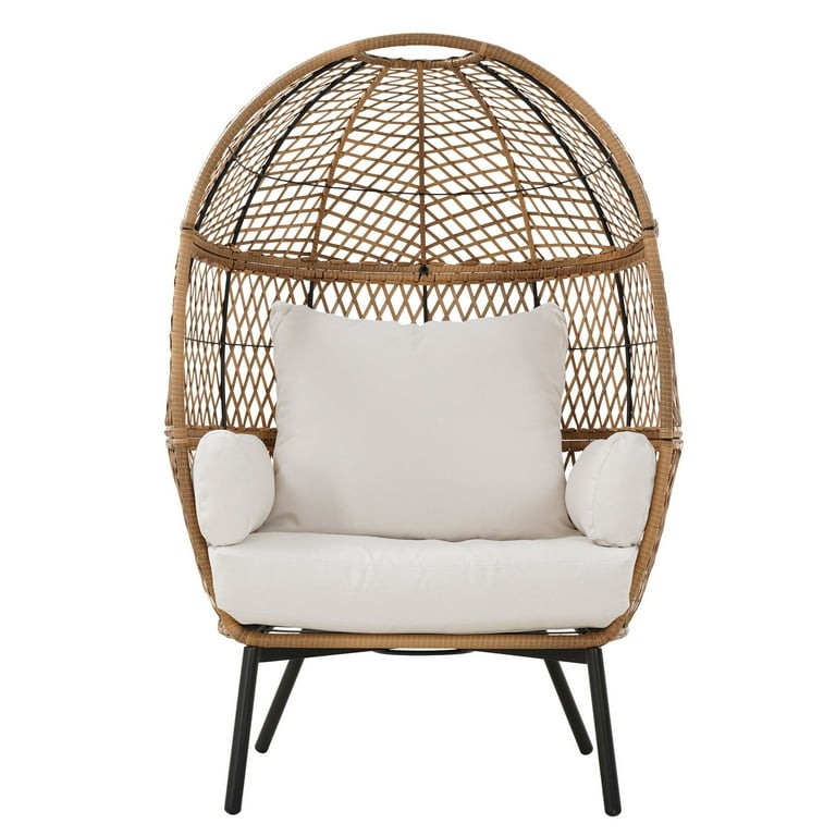 Better Homes Gardens Ventura Boho Stationary Outdoor Wicker Egg Chair