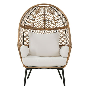 Better Homes & Gardens Ventura Boho Stationary Wicker Egg Chair
