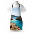 thumbnail image 4 of Sicily Apron, Pure Water Lampedusa Island Summer DayTourism Travel Italy Cruise Coast, Unisex Kitchen Bib with Adjustable Neck for Cooking Gardening, Adult Size, Multicolor, by Ambesonne, 4 of 4
