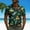 Army Green, variant on Fnnxeal Mens Hawaiian Shirt Funny Ocean Cartoon Short Sleeve Button Up Tropical Beach Vacation Shirt Army Green,Size 4XL