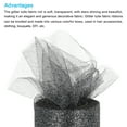 thumbnail image 3 of 6" Wide 25 Yards Glitter Tulle Ribbon Netting Fabric for Tutu Skirt Christmas Wedding Ink Black, 3 of 5