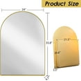 24x36 Inch Arched Recessed Medicine Metal Framed Bathroom Wall