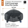 thumbnail image 3 of Classic Accessories Water-Resistant 30 Inch Full Coverage Round Fire Pit Cover, 3 of 9