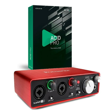 Focusrite Scarlett 2i2 (2nd Gen) With Pro Tools First and Acid Pro 9 Download Card for