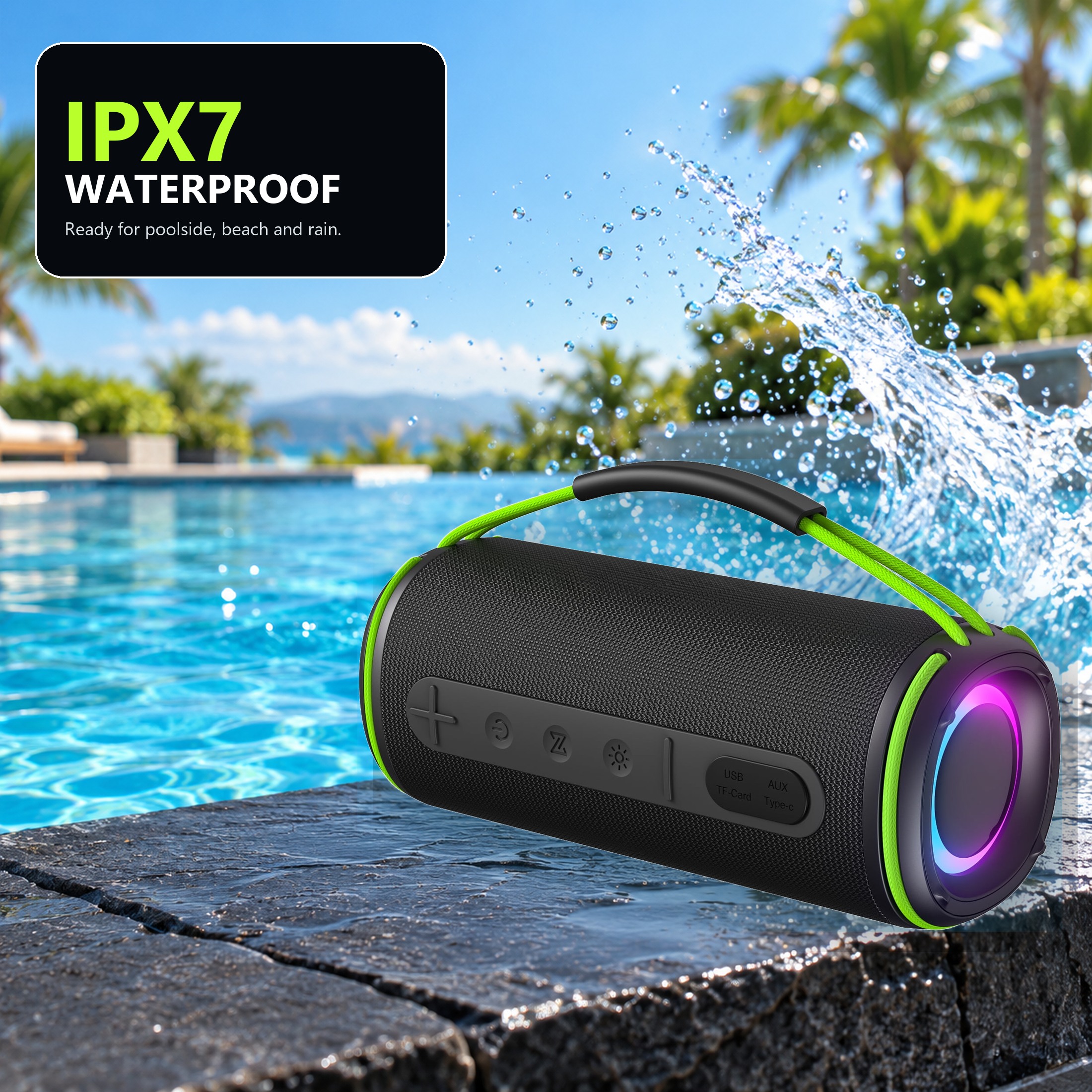 Hoey Portable Bluetooth Speaker, 30W Stereo, IPX7 photo 6
