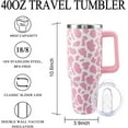 thumbnail image 3 of Cow Print Tumbler Cow Print Cups Cow Tumbler- 40oz Insulated Tumbler with Handle, 3 of 5