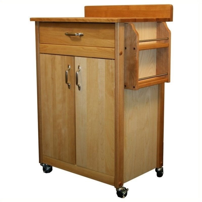 Pemberly Row 27" Butcher Block Kitchen Cart