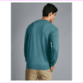 thumbnail image 2 of Hart Schaffner Marx Merino Wool Crew-Neck Sweater, Aqua Heather, XL, 2 of 2