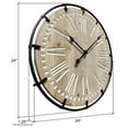 thumbnail image 6 of Marcella Round Wood Farmhouse Style Wall Clock, 6 of 6