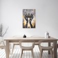 thumbnail image 4 of ZHONGYUTONG Crown Canvas Wall Art King Queen Pictures Golden and Black Painting African American Poster for Bedroom Decor Framed (24.00" x 36.00"), 4 of 5