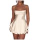 thumbnail image 1 of Vestido sexy sin espalda de satén para mujer: mono con cuello vuelto, lazo y tirantes finos, conjunto para discoteca, fiesta o playa, tallas S/M/L, 1 of 5