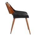 thumbnail image 4 of Hawthorne Collections Dining Chair in Walnut and Black, 4 of 8