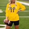 thumbnail image 1 of Chandail en Molleton Sans Capuche pour Femmes - Imprimé Football, Col Rond Surdimensionné pour Tenue Décontractée et de Jour de Match, 1 of 3