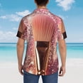 thumbnail image 4 of Balery Makeup Brush on Pink Glitter Camisas hawaianas de manga corta para hombre, camisas playeras de corte holgado, camisas de vacaciones con botones,3X-Large, 4 of 7