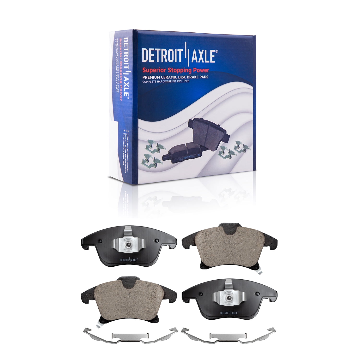 Detroit Axle - Brake Kit for 2013-2020 Ford Fusion 2013-2016 Lincoln MKZ, Disc Brake Rotors and Ceramic Brake Pads 2014 2015: 11.81" Front and 11.89" Rear Rotor