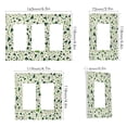 thumbnail image 2 of Yayeee Rocker Switch Wall Plate 1-Gang 4.6"x2.9" Home Decorative Outlet Cover, Green Triangles Pattern, 2 of 6
