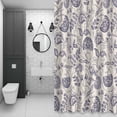 thumbnail image 4 of Farmhouse Purple Floral Shower Curtain for Bathroom Decor, Linen Boho Flower Rustic Country Waterproof Fabric Shower Curtain, 60"x72" Set with 12 Hooks, 4 of 9