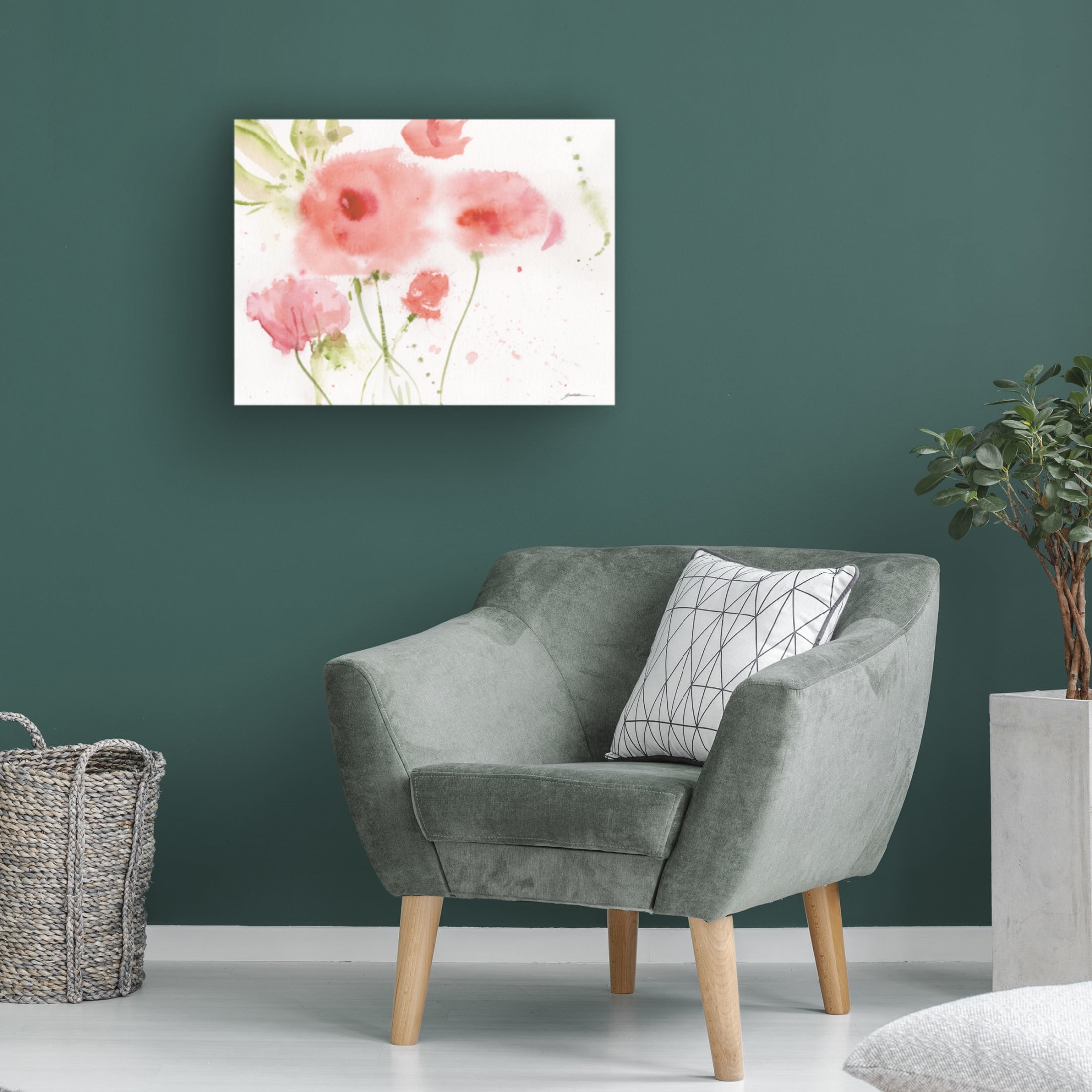 Canvas Wall Art - Sheila Golden 'Coral Quartet' Wall Art for Living Room, Bedroom, or Office Décor by Trademark Fine Art - 47 x 35 Inches