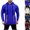 Blue, variant on Mens Plus Size Long Sleeve Cargo Hoodies for Men Drawstring Athletic Hooded Sweatshirts Lightweight Quarter Zip Pullover with Pockets Navy XXXXL