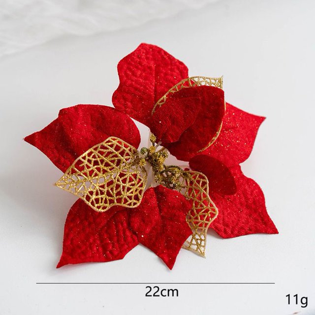8.8inch Christmas Flower Christmas Wreaths Christmas Tree Party Decoration
