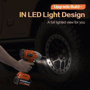 Cordless Impact Wrench, 665Ft-Ibs (900N.m) 1/2 Electric Impact Wrench, 21V Power Impact Drill with 2x 4.0Ah Battery, 6 Sockets, 8 Drill, 6 Screws, Impact Gun Variable Speeds for Car/Truck/Mower